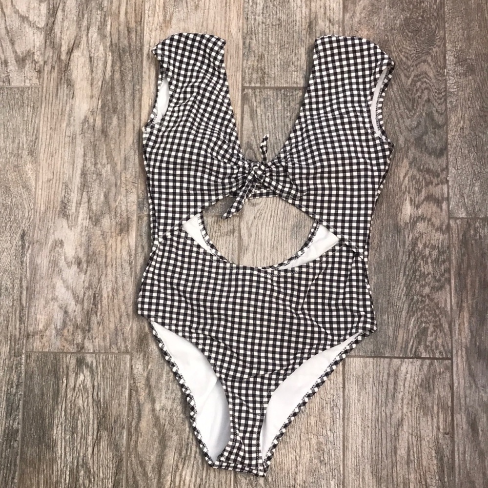 Jessica Simpson gingham bow knot bathing suit - Picture 4 of 4
